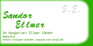 sandor ellmer business card